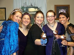 Mary, Amanda, Me, Emma, and Jess at the Royal Book Club Gala
